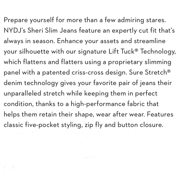 NYDJ Sheri Slim Dark Wash Lift Tuck Technology Jeans Size 14 - Picture 5 of 13